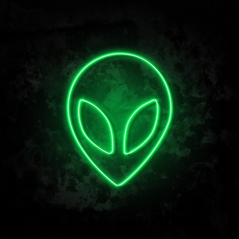 Alien head neon sign