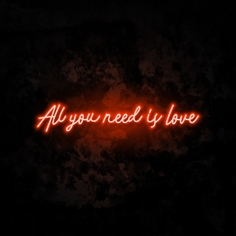All you need is love 2 neon sign