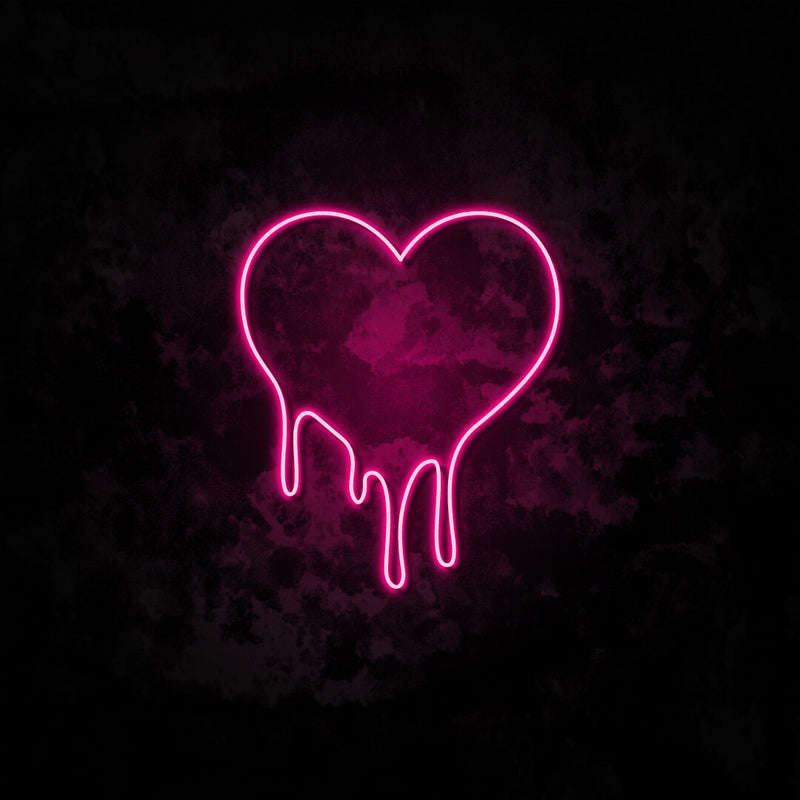 Dripping Heart neon sign