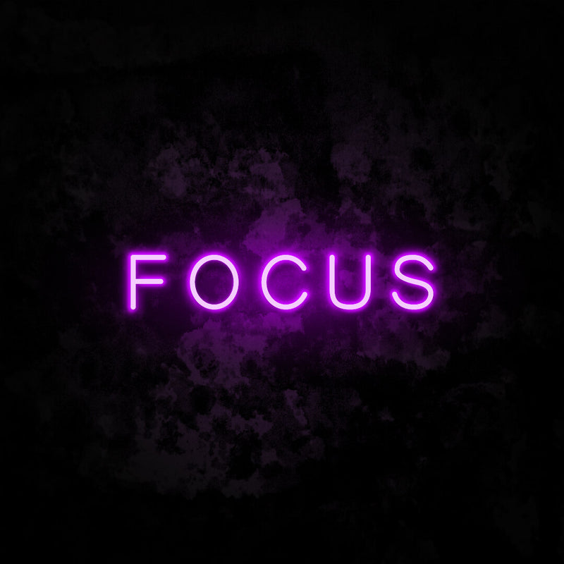 Focus neon sign