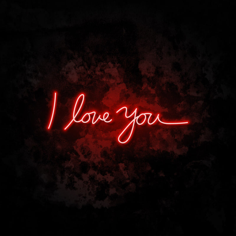 I love you neon sign