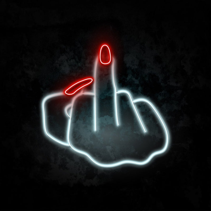 Middle Finger Neon Sign