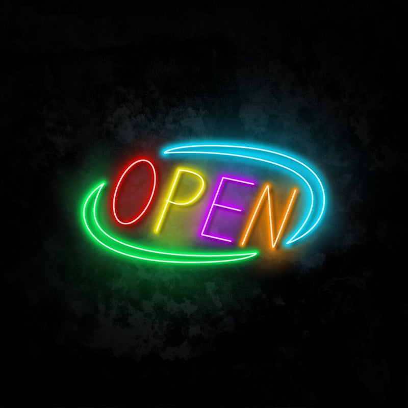 Open (Multi Color) Neon Sign