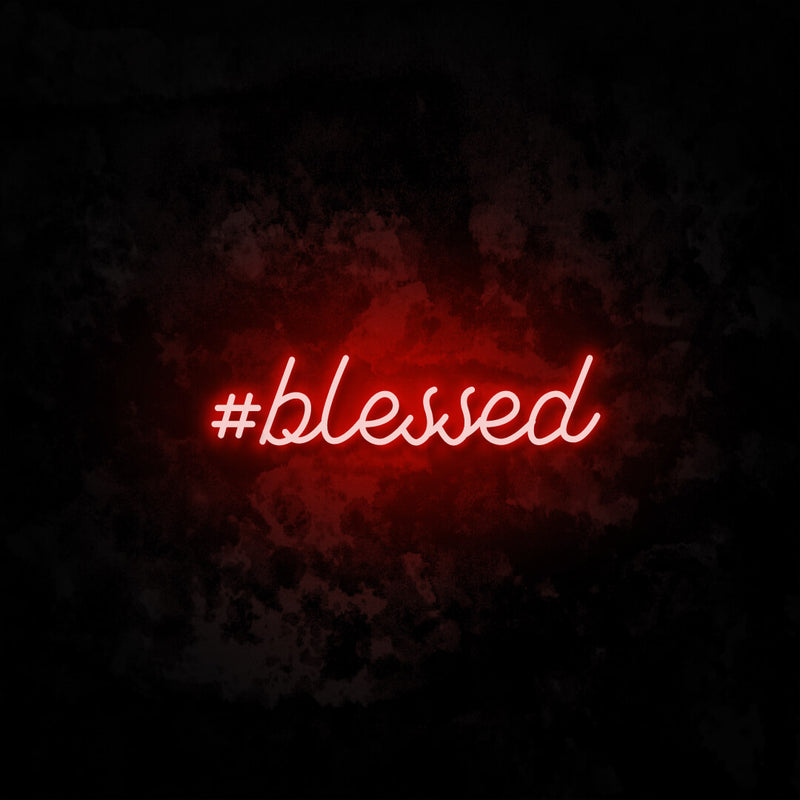 #blessed neon sign
